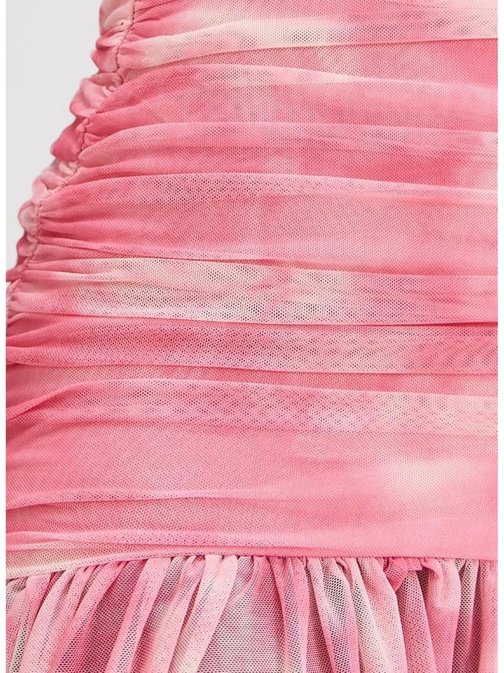Bardot Strapless Pink Tie-Dye Maxi Dress - Picture 5 of 6